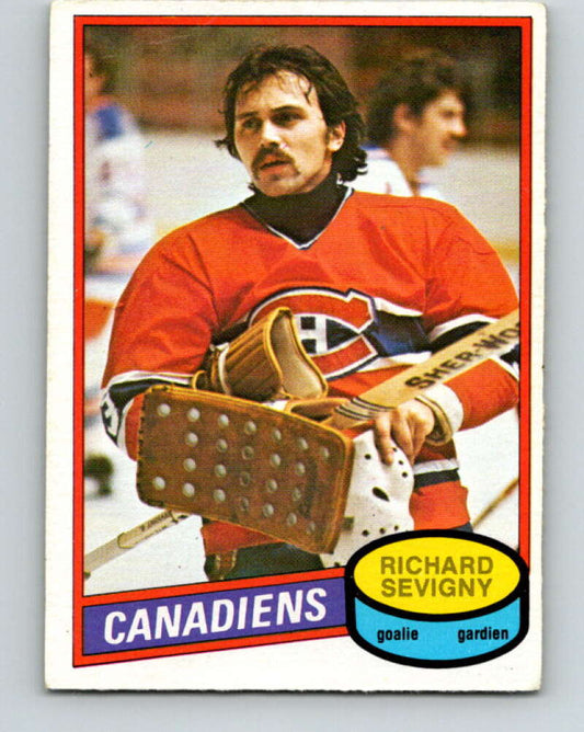 1980-81 O-Pee-Chee #385 Richard Sevigny  RC Rookie Montreal Canadiens  V11589