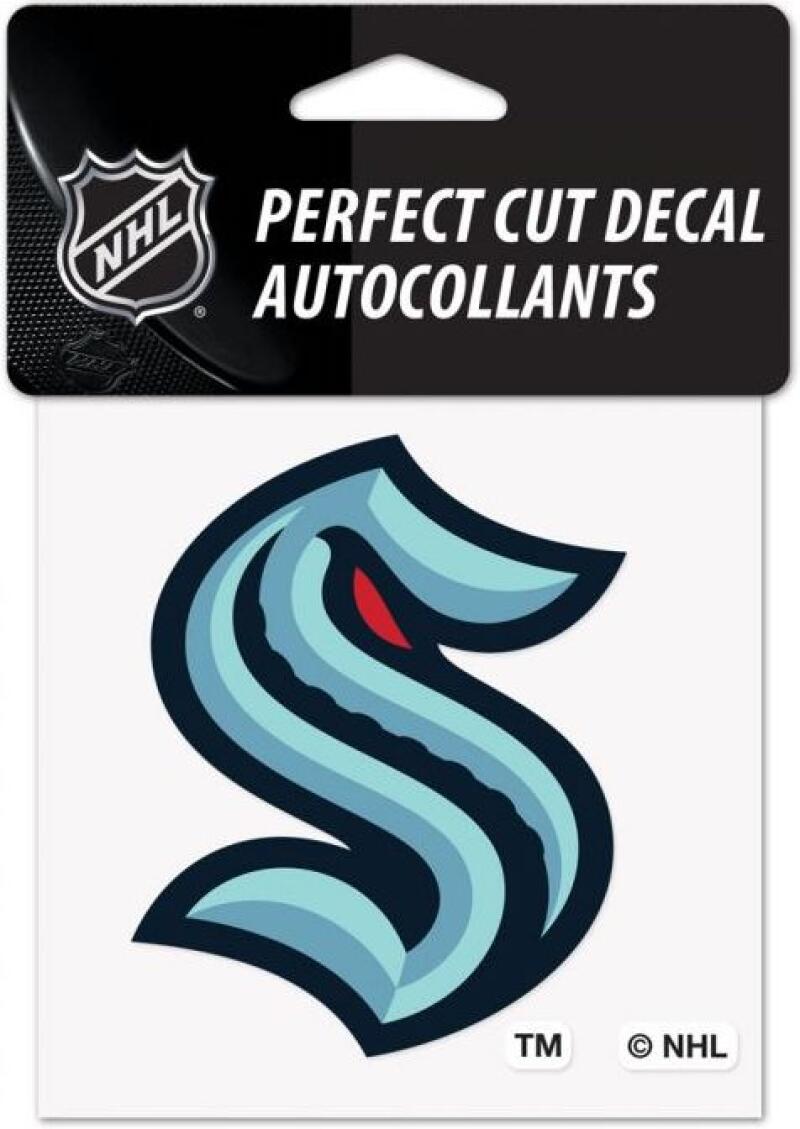 Seattle Kraken Perfect Cut Color 4"x4" Licensed Decal Sticker