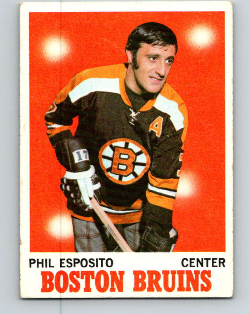 1970-71 Topps NHL #11 Phil Esposito Boston Bruins V11736