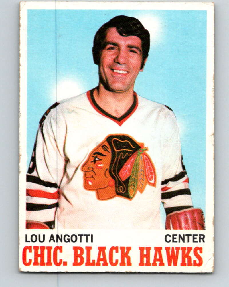 1970-71 Topps NHL #12 Lou Angotti Chicago Blackhawks V11737