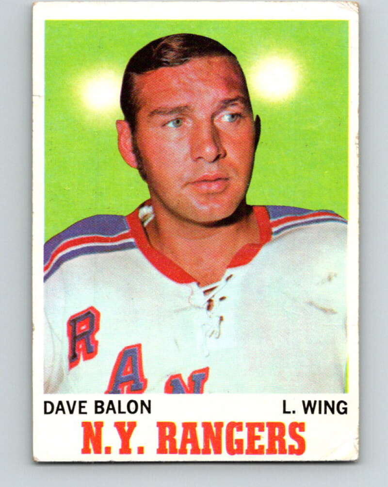 1970-71 Topps NHL #61 Dave Balon New York Rangers V11756