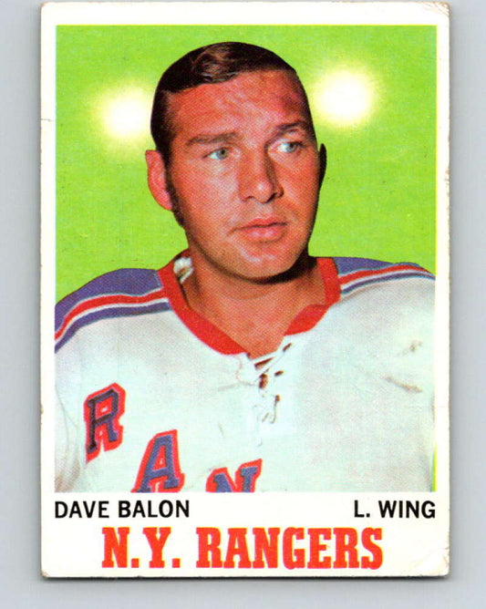 1970-71 Topps NHL #61 Dave Balon  New York Rangers  V11756