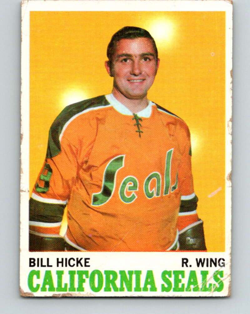1970-71 Topps NHL #76 Bill Hicke California Golden Seals V11765