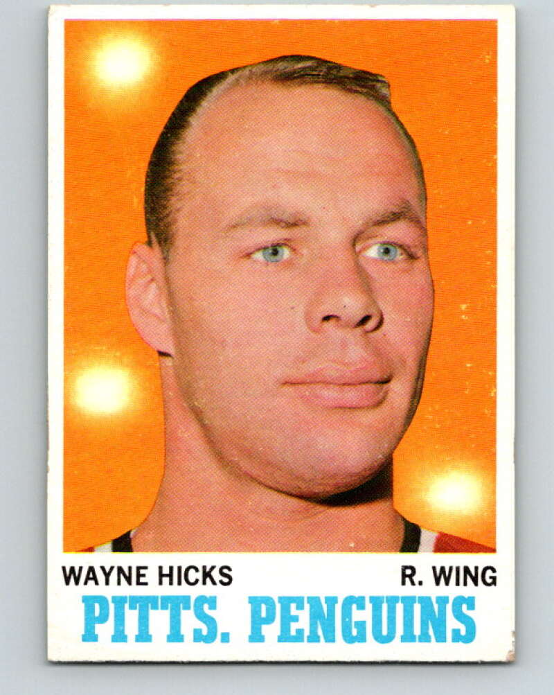1970-71 Topps NHL #95 Wayne Hicks RC Rookie Pittsburgh Penguins V11772