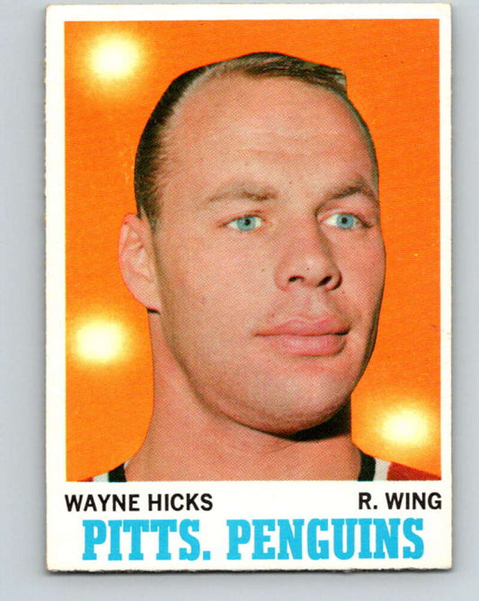 1970-71 Topps NHL #95 Wayne Hicks  RC Rookie Pittsburgh Penguins  V11773