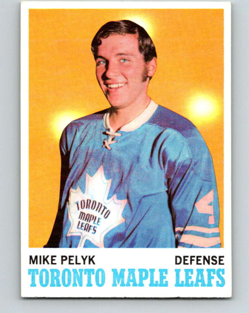 1970-71 Topps NHL #107 Mike Pelyk RC Rookie Toronto Maple Leafs V11777