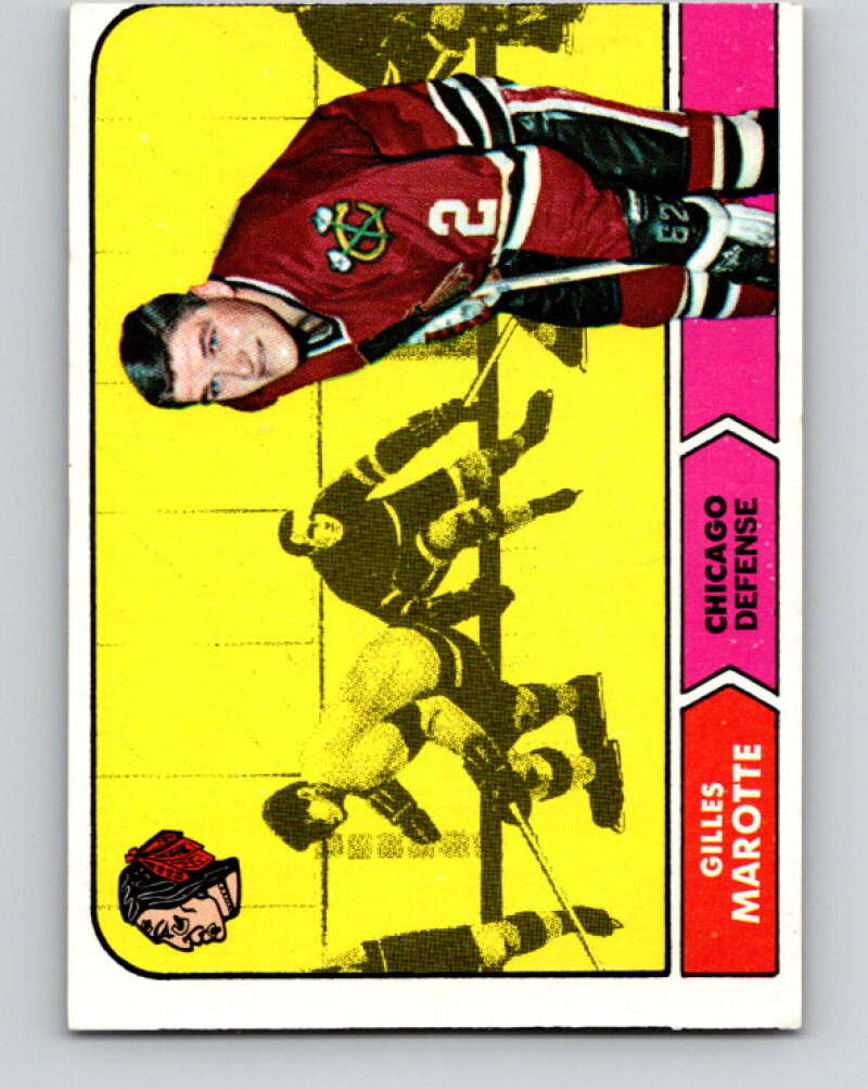 1968-69 Topps NHL #14 Gilles Marotte Chicago Blackhawks V11787