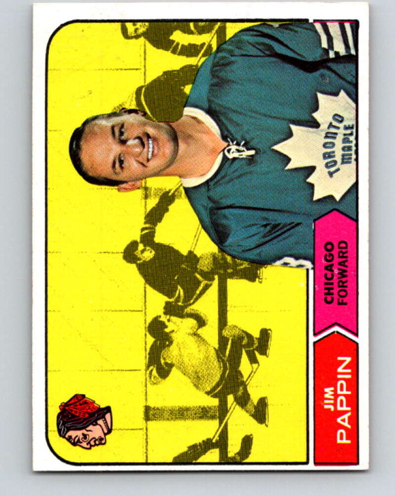 1968-69 Topps NHL #21 Jim Pappin Chicago Blackhawks V11789