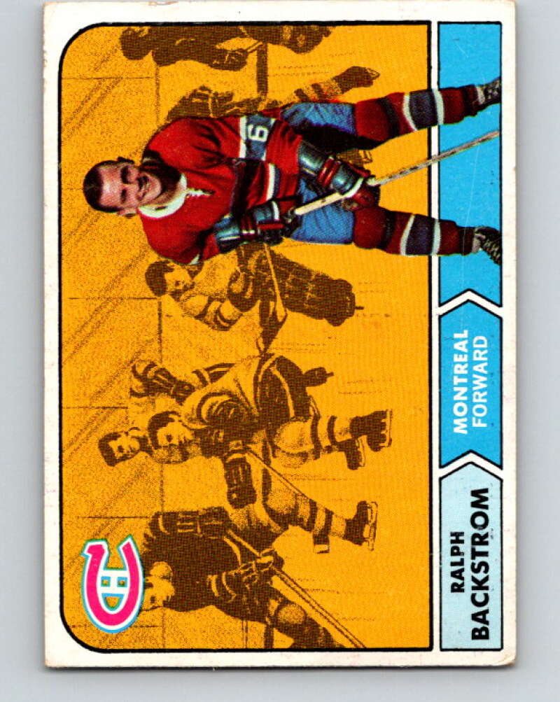 1968-69 Topps NHL #60 Ralph Backstrom Montreal Canadiens V11796