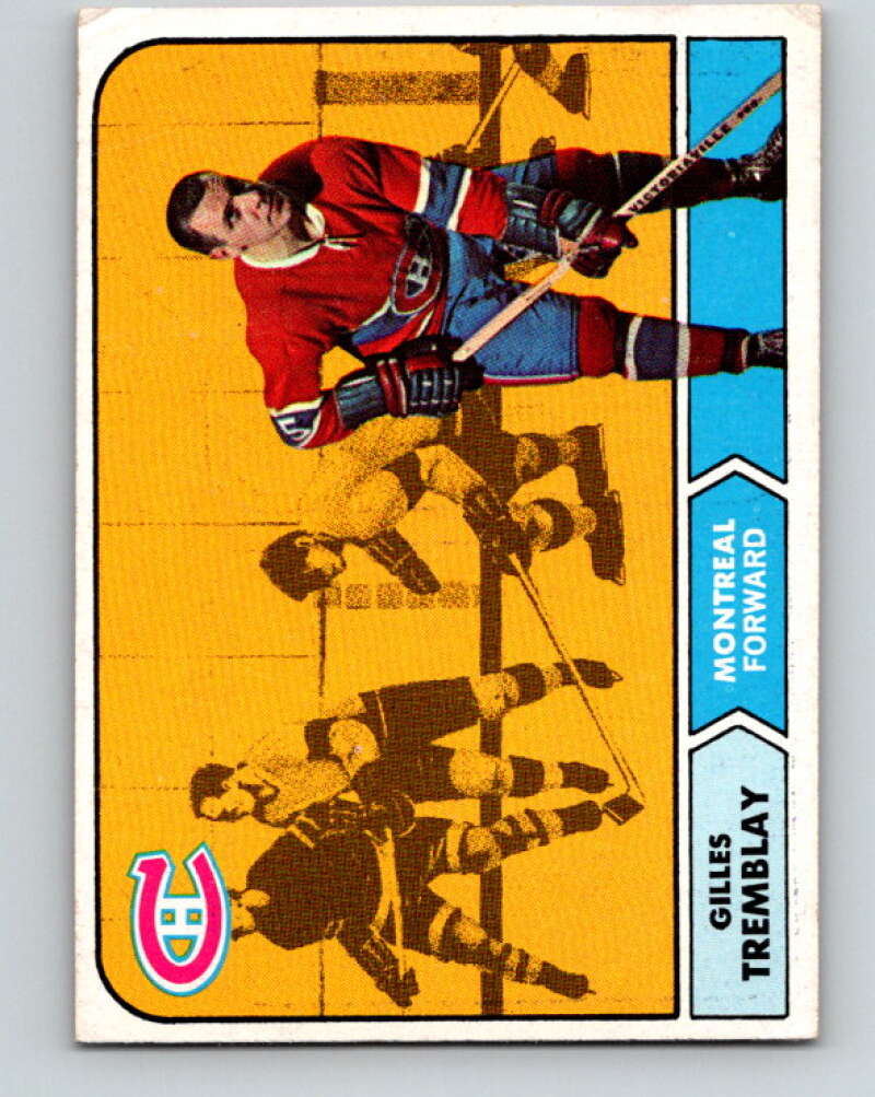 1968-69 Topps NHL #66 Gilles Tremblay Montreal Canadiens V11797