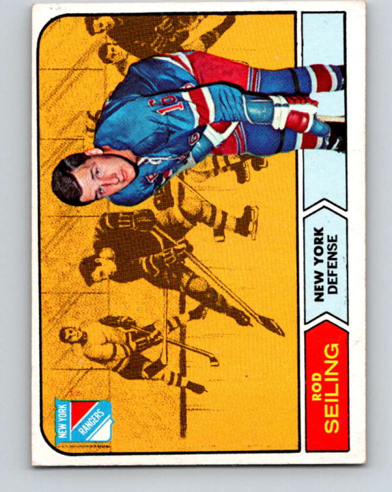 1968-69 Topps NHL #71 Rod Seiling New York Rangers V11799