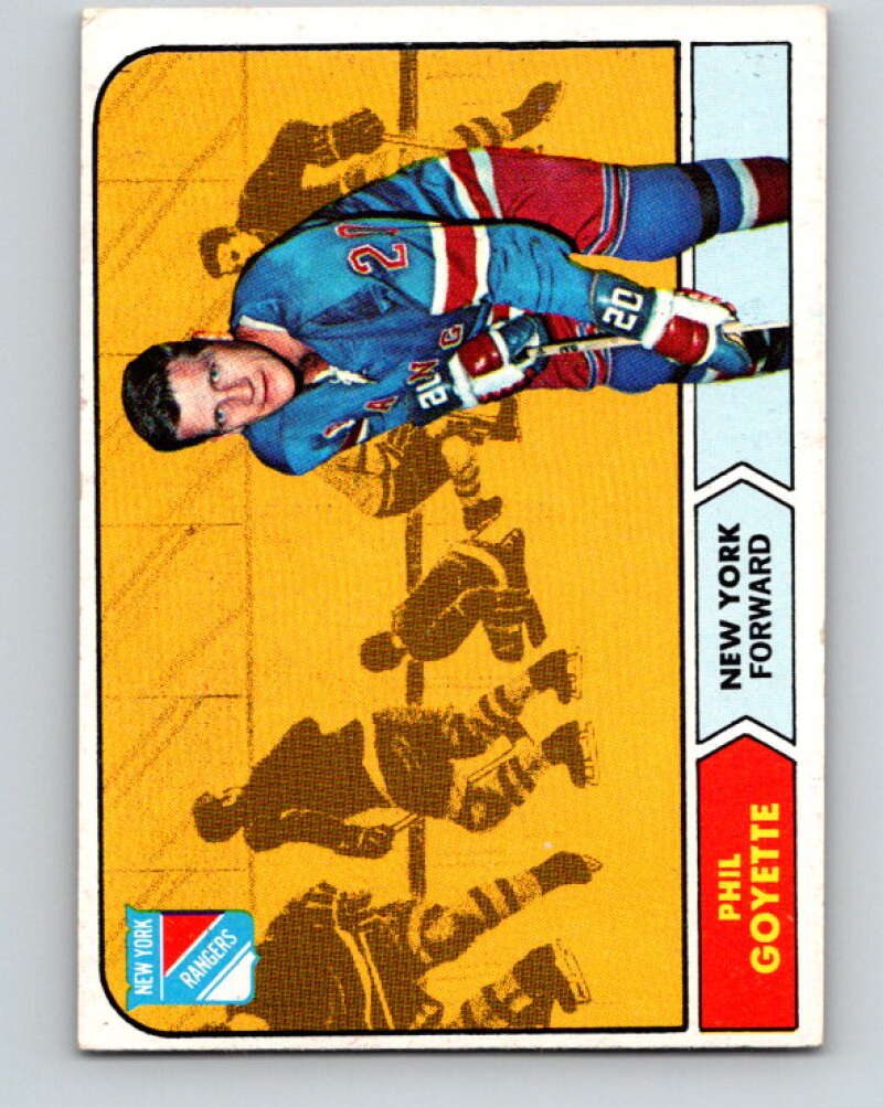 1968-69 Topps NHL #73 Phil Goyette New York Rangers V11800