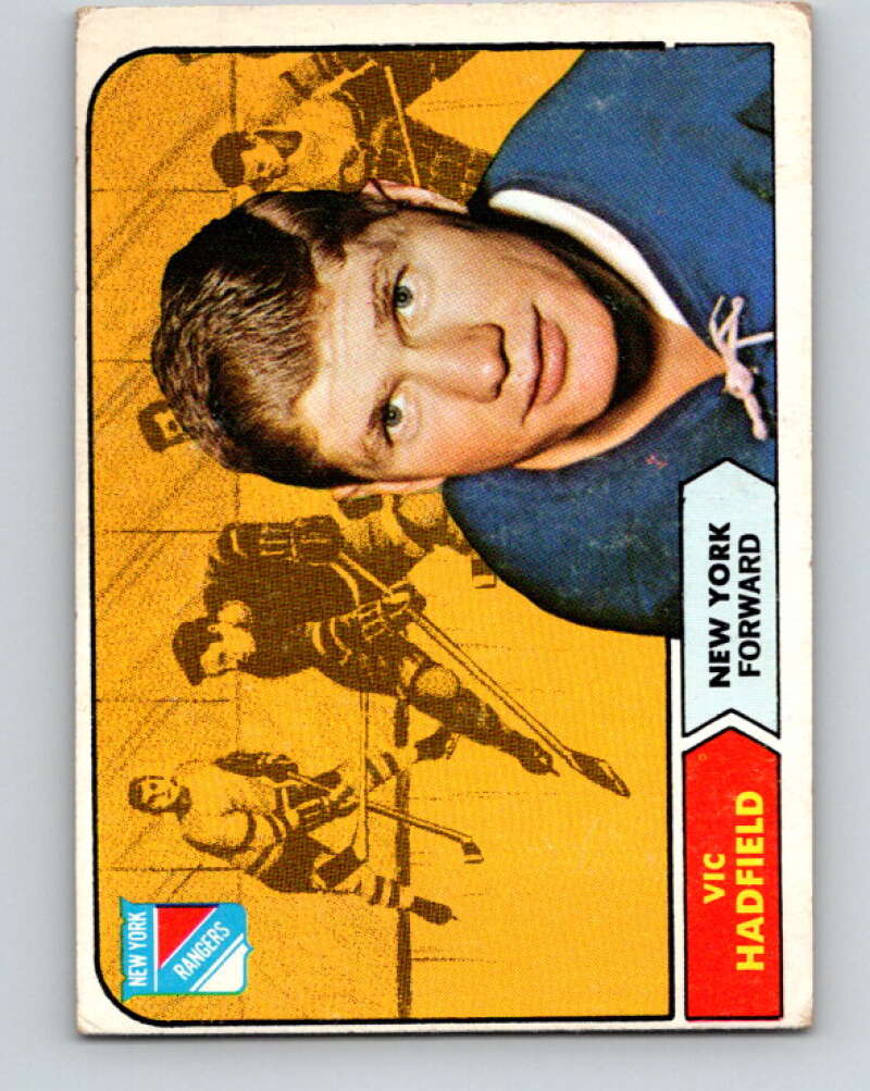 1968-69 Topps NHL #74 Vic Hadfield New York Rangers V11801