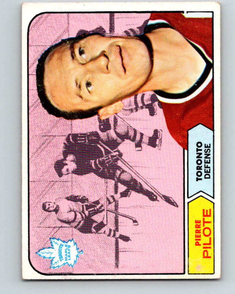 1968-69 Topps NHL #124 Pierre Pilote Toronto Maple Leafs V11817