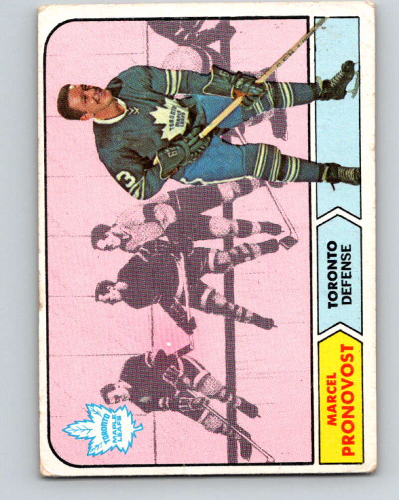1968-69 Topps NHL #125 Marcel Pronovost Toronto Maple Leafs V11818
