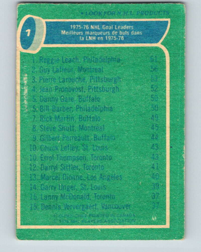 1976-77 O-Pee-Chee #1 Leach/LaFleur/Larouche LL V11856