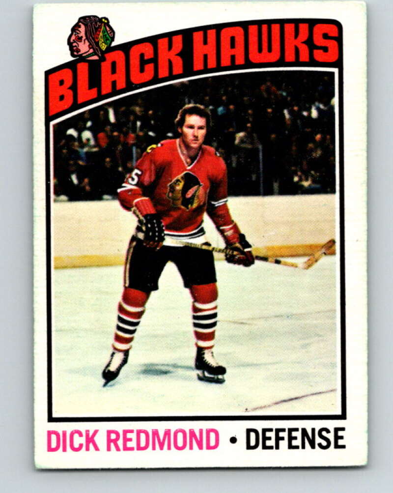 1976-77 O-Pee-Chee #12 Dick Redmond Chicago Blackhawks V11902