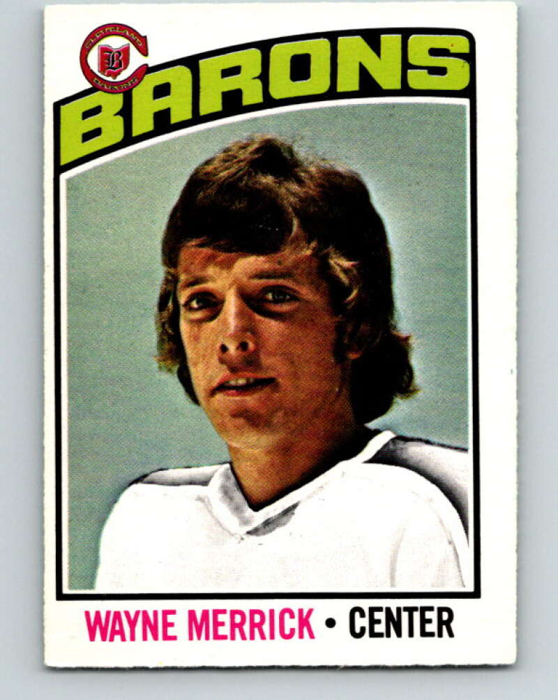 1976-77 O-Pee-Chee #18 Wayne Merrick Cleveland Barons V11916