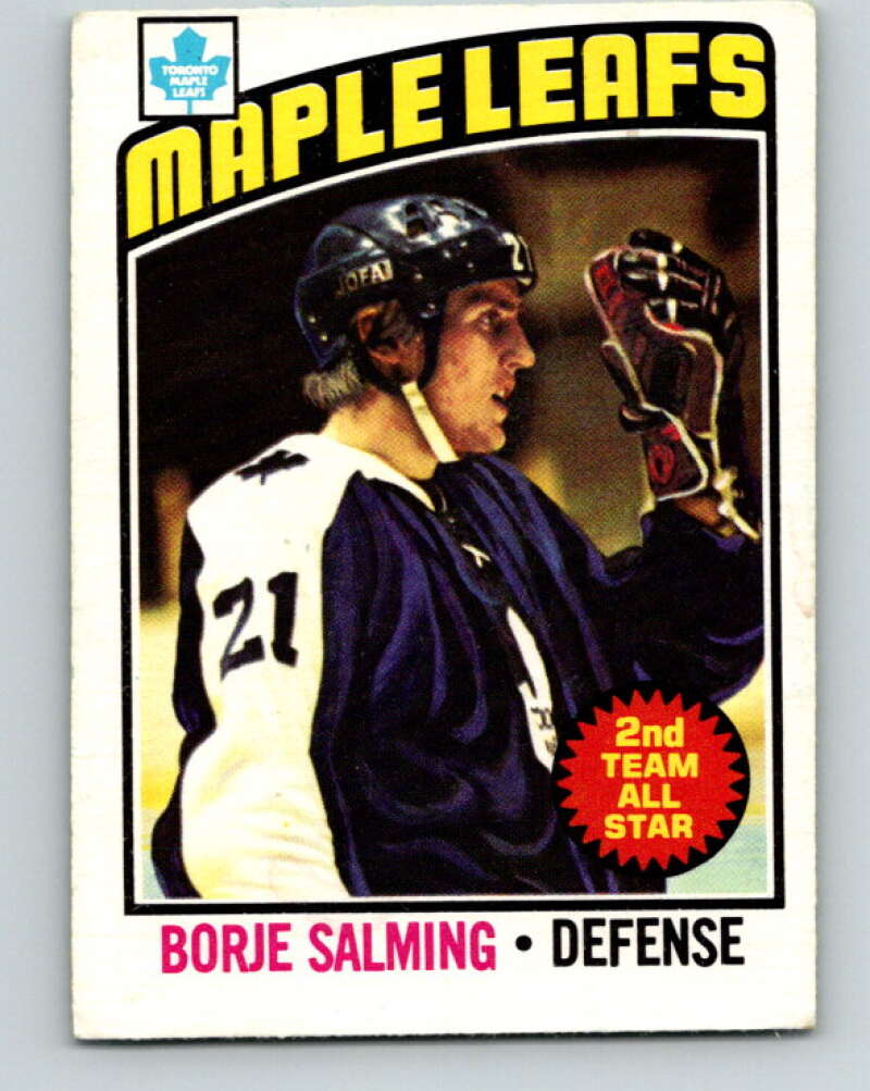 1976-77 O-Pee-Chee #22 Borje Salming Toronto Maple Leafs V11929