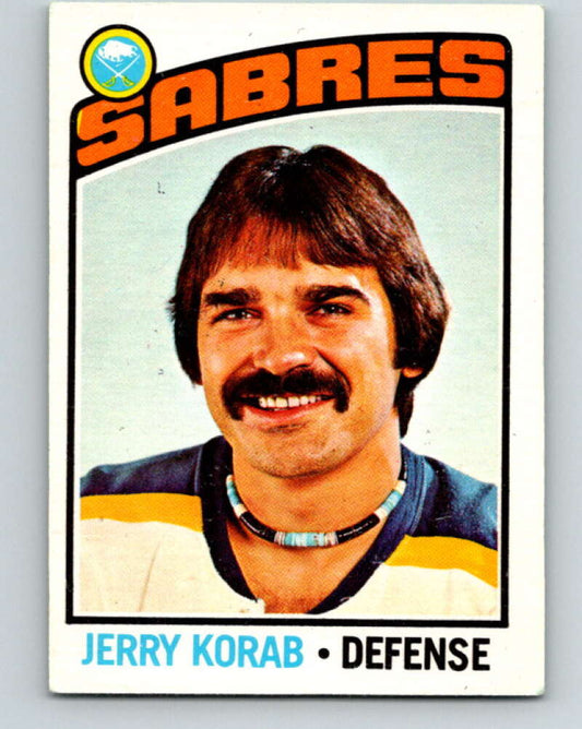 1976-77 O-Pee-Chee #27 Jerry Korab  Buffalo Sabres  V11946