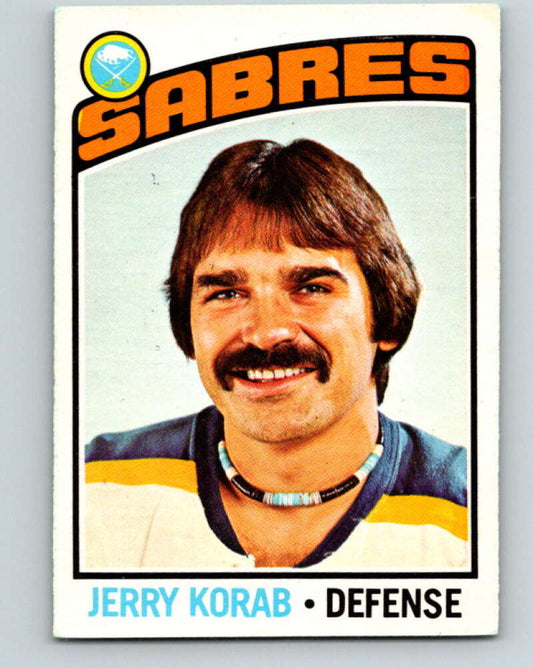 1976-77 O-Pee-Chee #27 Jerry Korab  Buffalo Sabres  V11947