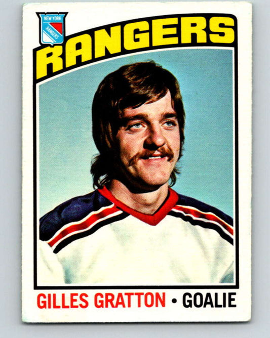 1976-77 O-Pee-Chee #28 Gilles Gratton  New York Rangers  V11948