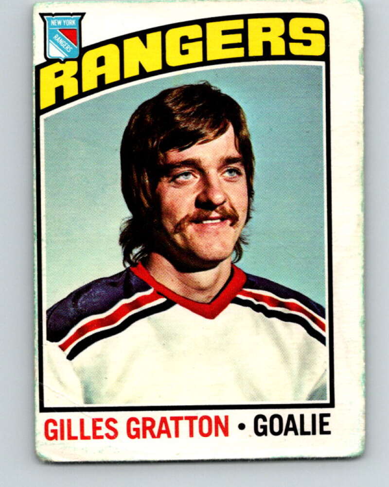 1976-77 O-Pee-Chee #28 Gilles Gratton New York Rangers V11949