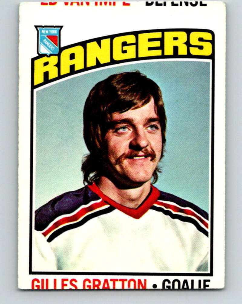 1976-77 O-Pee-Chee #28 Gilles Gratton New York Rangers V11950