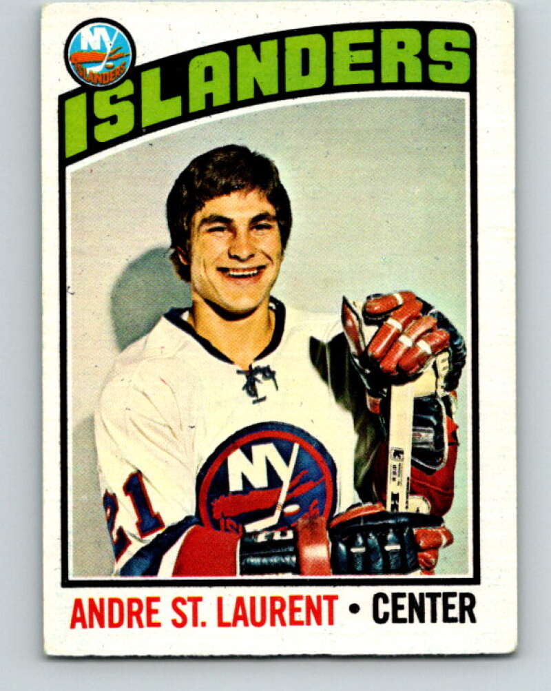 1976-77 O-Pee-Chee #29 Andre St. Laurent New York Islanders V11955