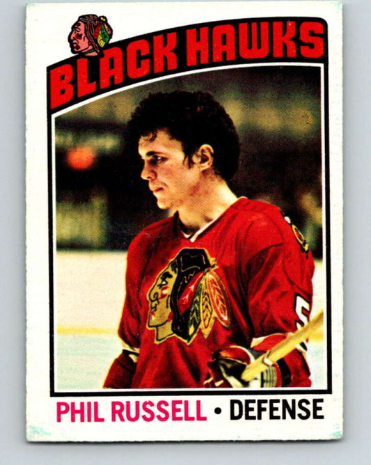 1976-77 O-Pee-Chee #31 Phil Russell  Chicago Blackhawks  V11958