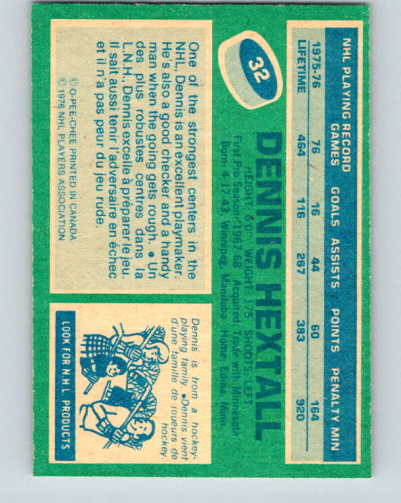 1976-77 O-Pee-Chee #32 Dennis Hextall Detroit Red Wings V11964