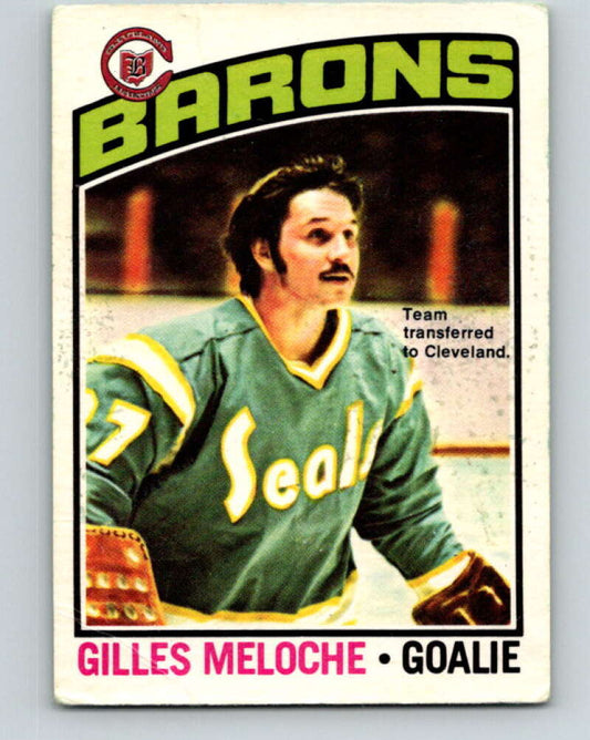 1976-77 O-Pee-Chee #36 Gilles Meloche  Cleveland Barons  V11969