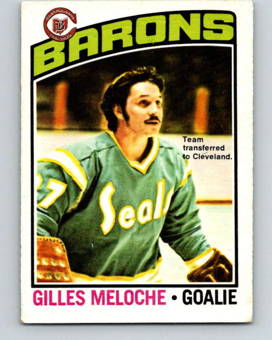 1976-77 O-Pee-Chee #36 Gilles Meloche  Cleveland Barons  V11970