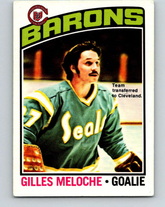 1976-77 O-Pee-Chee #36 Gilles Meloche  Cleveland Barons  V11971