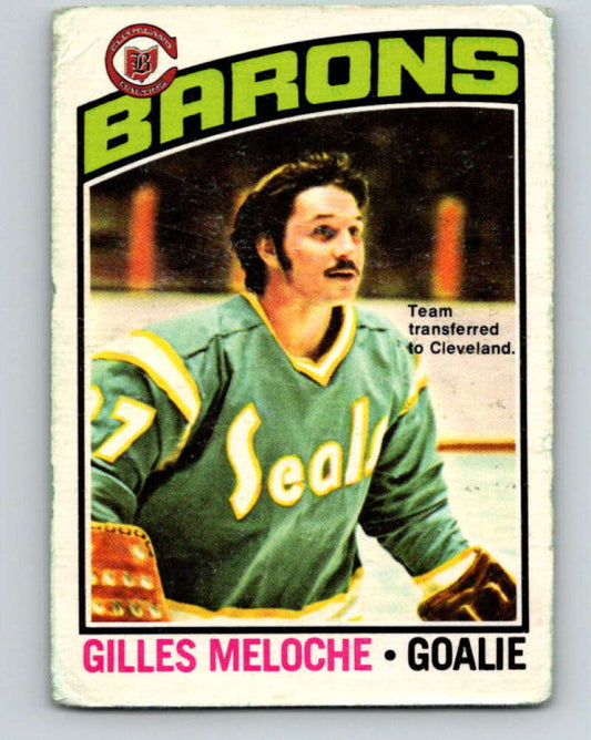 1976-77 O-Pee-Chee #36 Gilles Meloche  Cleveland Barons  V11972