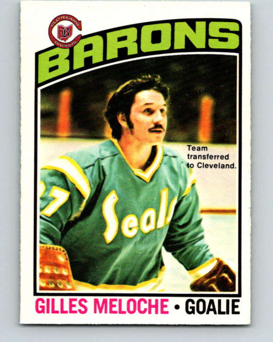 1976-77 O-Pee-Chee #36 Gilles Meloche  Cleveland Barons  V11973