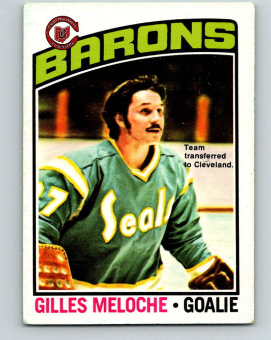 1976-77 O-Pee-Chee #36 Gilles Meloche  Cleveland Barons  V11975