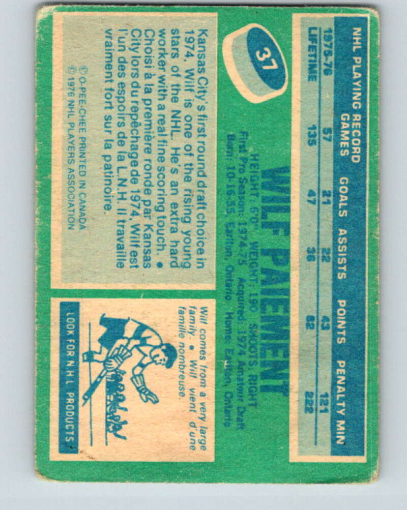 1976-77 O-Pee-Chee #37 Wilf Paiement Colorado Rockies V11977