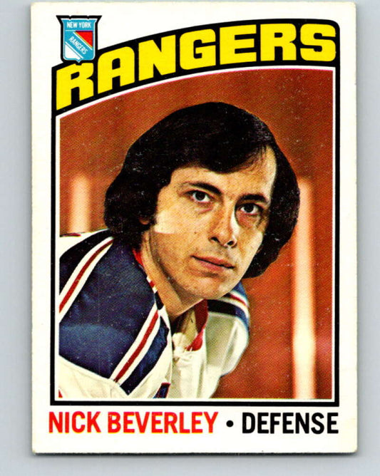 1976-77 O-Pee-Chee #41 Nick Beverley  New York Rangers  V11983