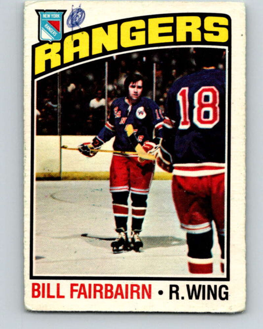 1976-77 O-Pee-Chee #57 Bill Fairbairn  New York Rangers  V12023
