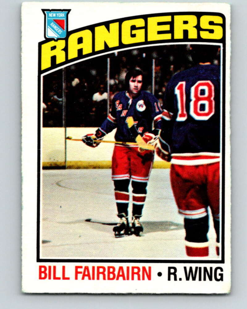 1976-77 O-Pee-Chee #57 Bill Fairbairn New York Rangers V12030