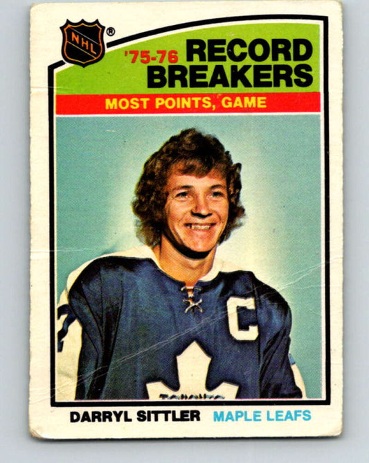 1976-77 O-Pee-Chee #66 Darryl Sittler RB  Toronto Maple Leafs  V12454
