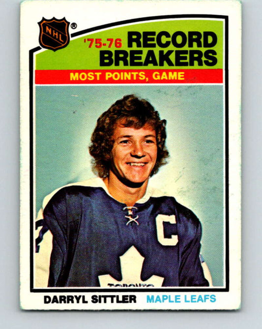 1976-77 O-Pee-Chee #66 Darryl Sittler RB  Toronto Maple Leafs  V12457