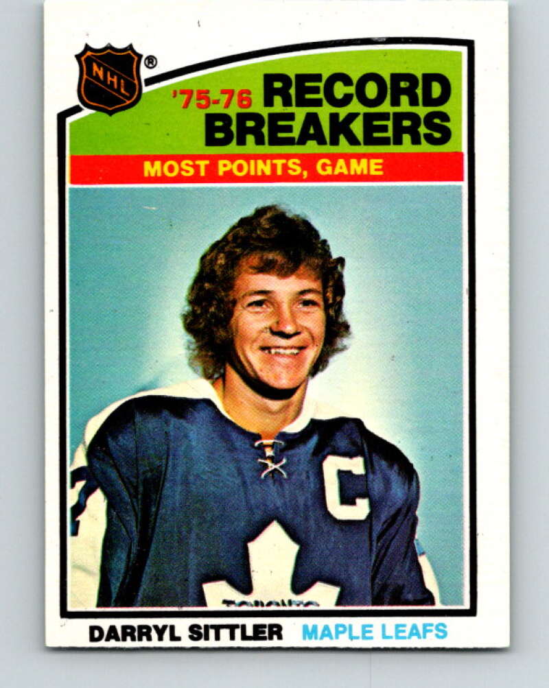 1976-77 O-Pee-Chee #66 Darryl Sittler RB Toronto Maple Leafs V12458