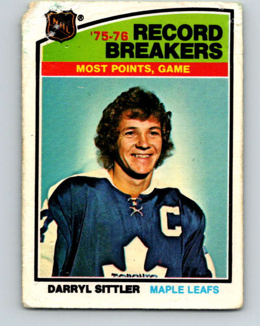 1976-77 O-Pee-Chee #66 Darryl Sittler RB  Toronto Maple Leafs  V12459