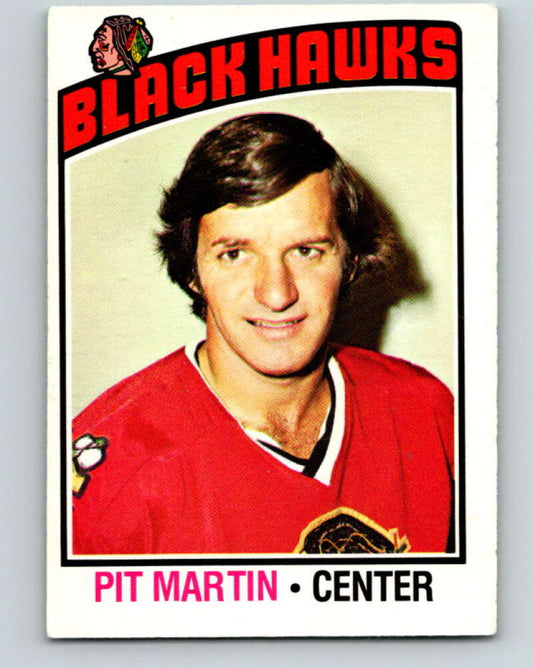 1976-77 O-Pee-Chee #76 Pit Martin  Chicago Blackhawks  V12489
