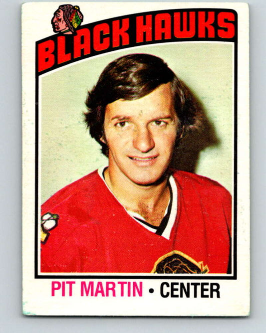1976-77 O-Pee-Chee #76 Pit Martin  Chicago Blackhawks  V12490