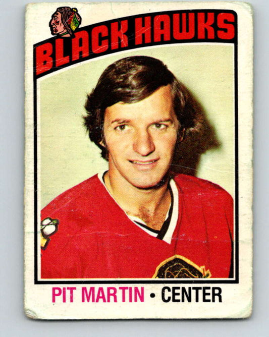 1976-77 O-Pee-Chee #76 Pit Martin  Chicago Blackhawks  V12491