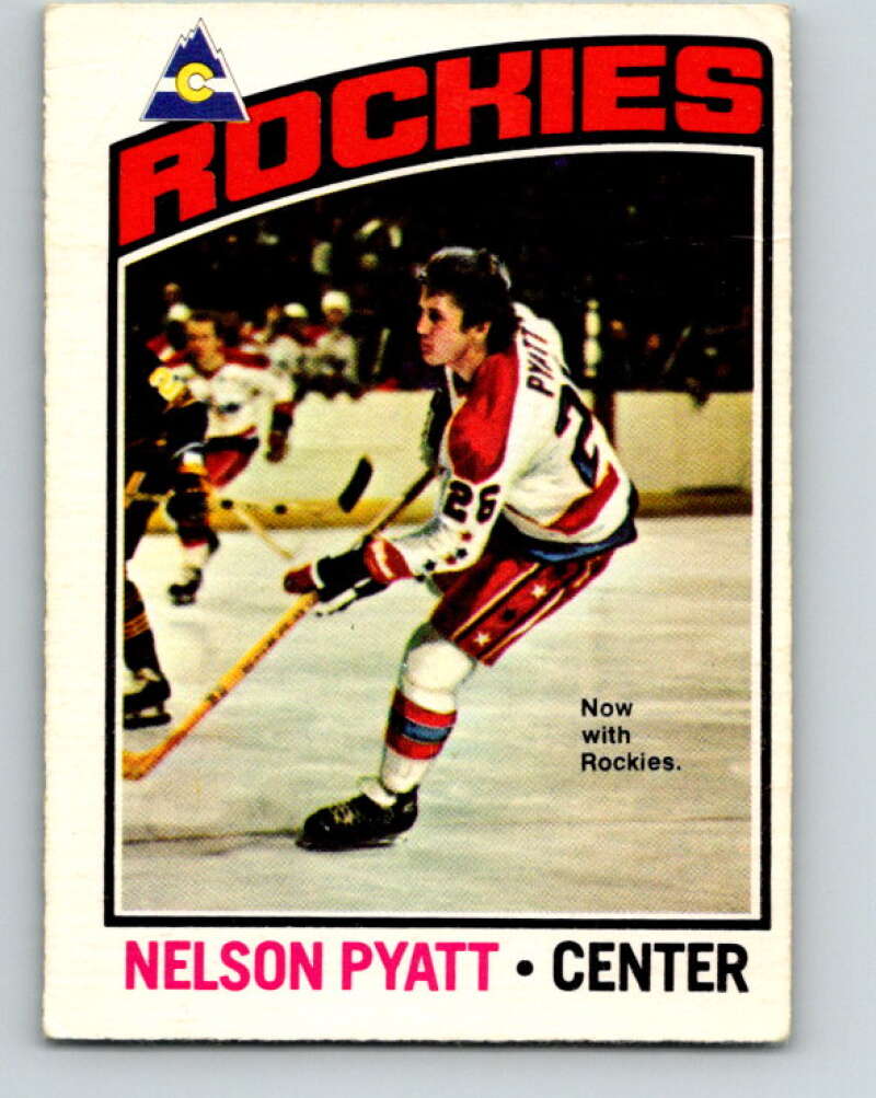 1976-77 O-Pee-Chee #98 Nelson Pyatt RC Rookie Colorado Rockies V12550