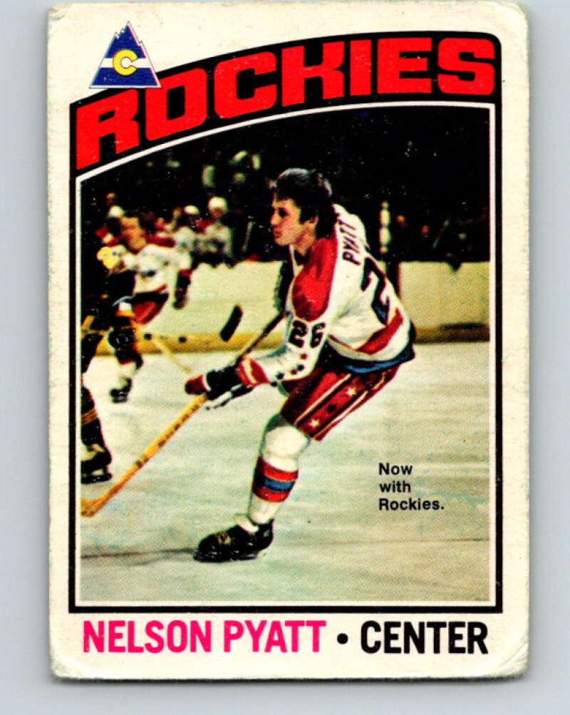 1976-77 O-Pee-Chee #98 Nelson Pyatt RC Rookie Colorado Rockies V12552